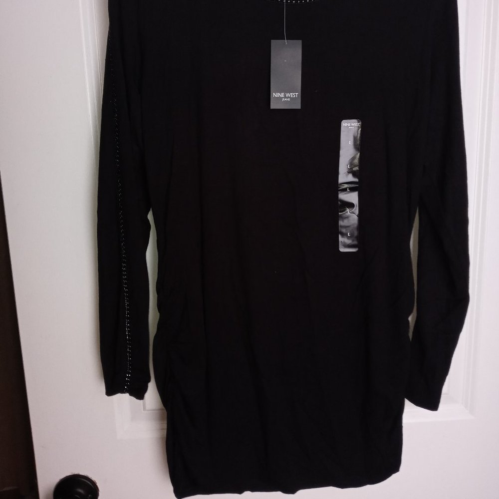 NWT Nine West LS Bodycon “Little Black Dress” Size L